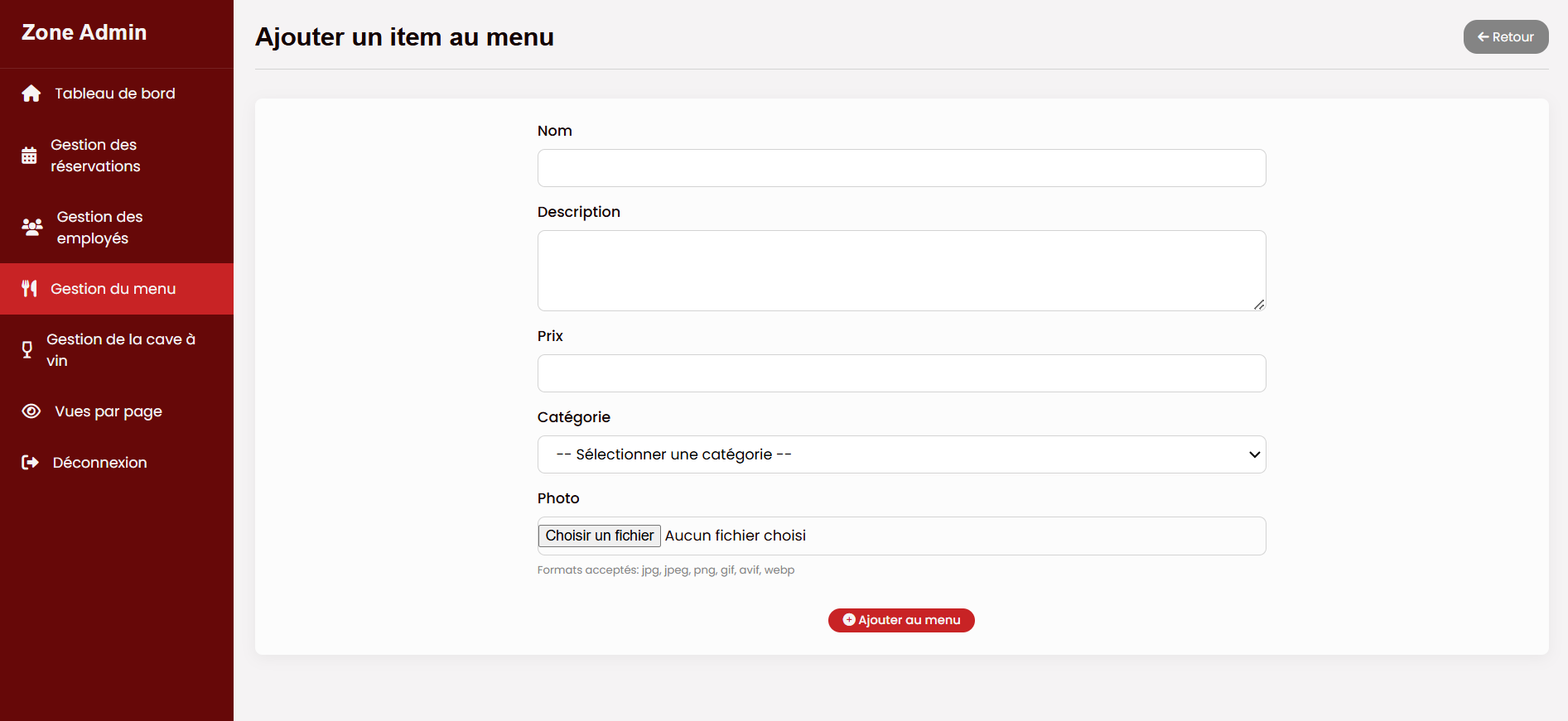 Tableau de bord d'un restaurant - Image 3